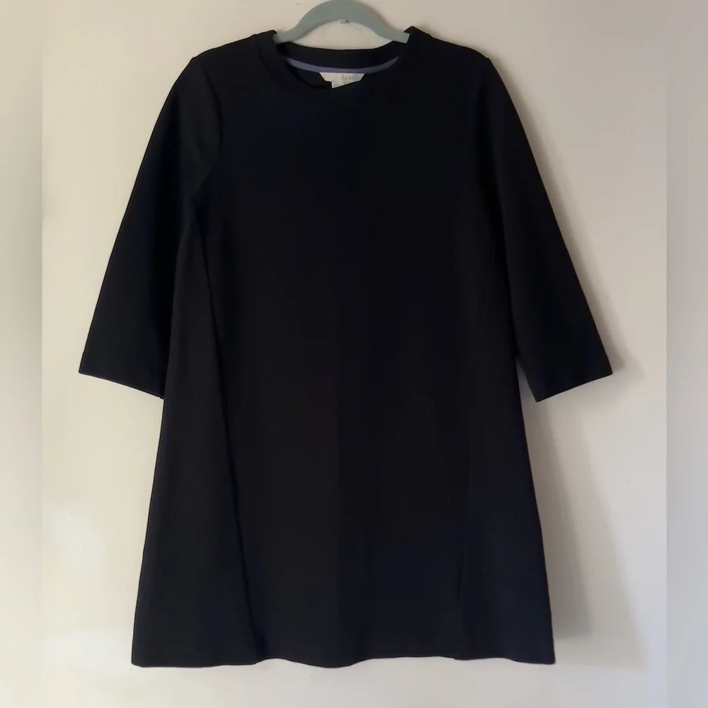 Boden Ribbed Ottoman Shift Black Dress Sz US 8P